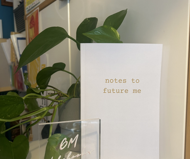 Notes to Future Me - 120 Paged Lined and Numbered Notebook 