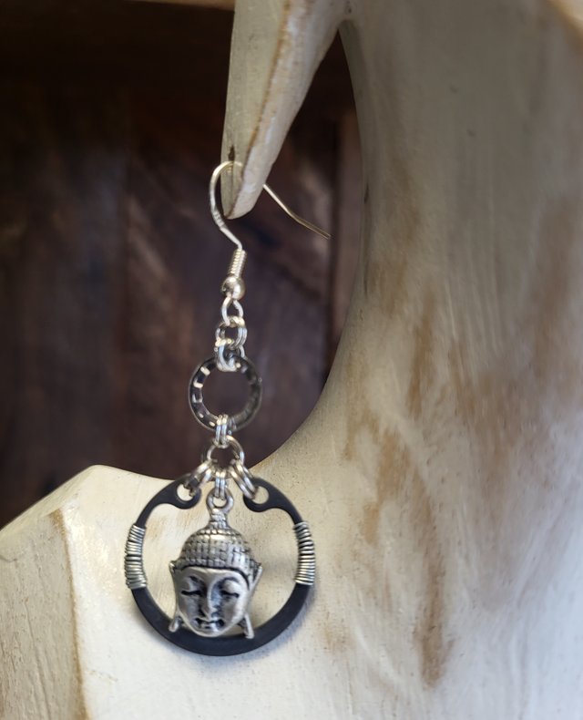 Boucles d'Oreilles Néo Circlips "Spirale d'Acier" Zen"