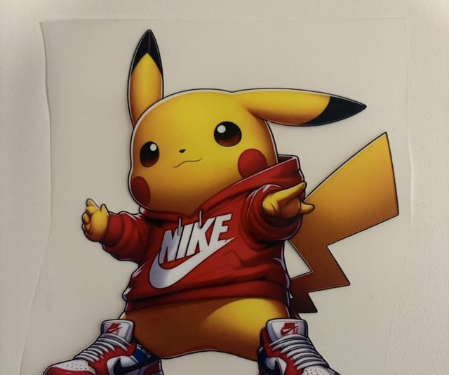Nike Pikachu DTF print