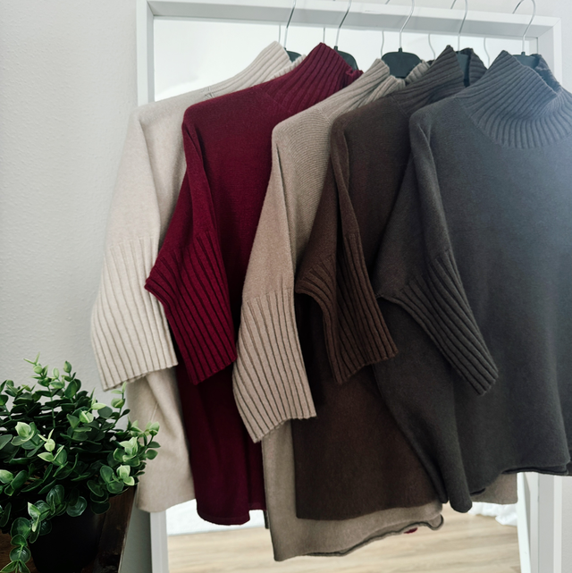 Kurzarm Turtleneck Pullover „Mali“