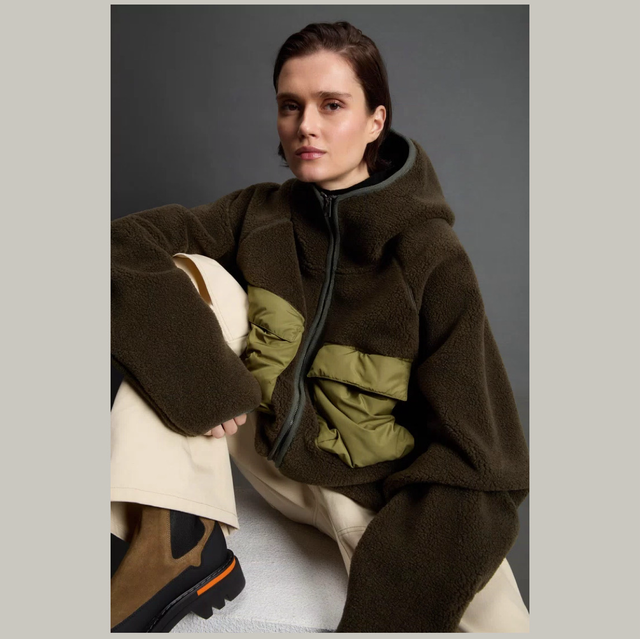 Woolrich Hybride sweater met volledige rits met capuchon Deep Depths