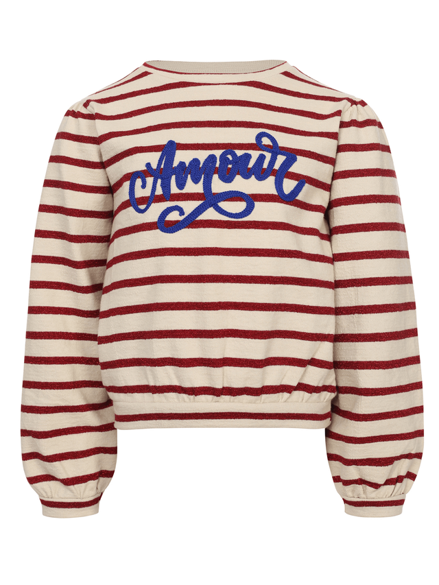 Looxs sweater Deep Red Stripe