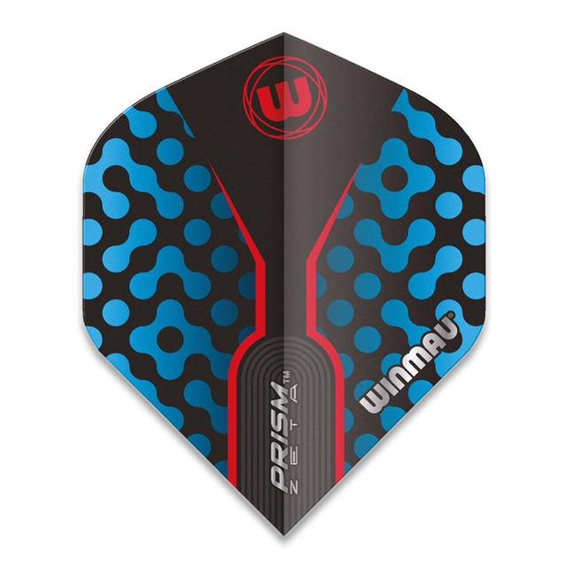 WINMAU PRISM ZETA STANDARD RED AQUA FLIGHTS 5023231015587