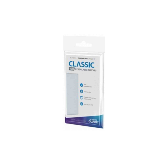 Ultimate Guard 100 Standard Sleeves Clear - Sealable