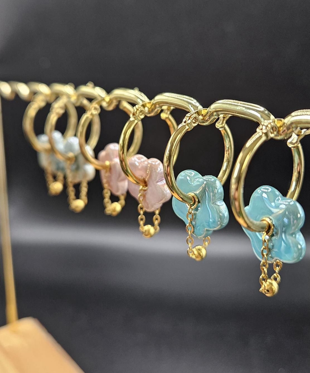 Boucles d&#039;oreilles fleurs 