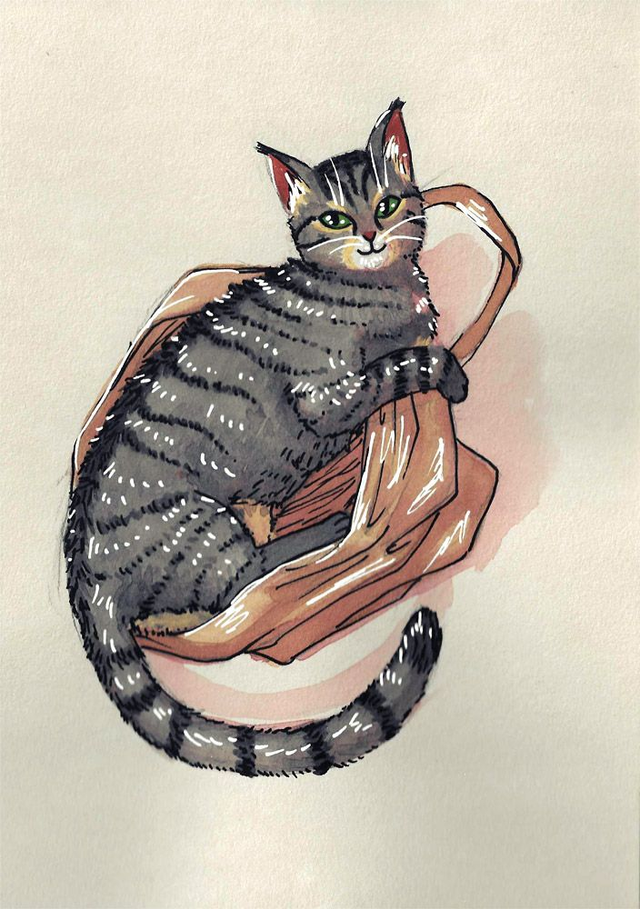 Commande de dessin d&#039;un chat