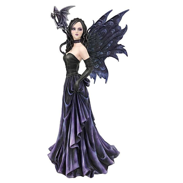 Fée grande - Mauve avec dragon dans les cheveux