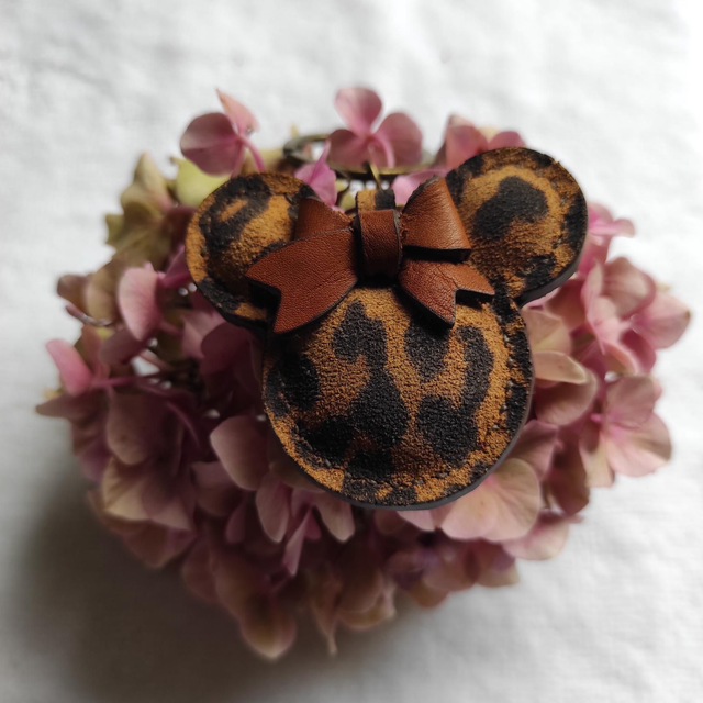 Porte clés Souris en cuir 