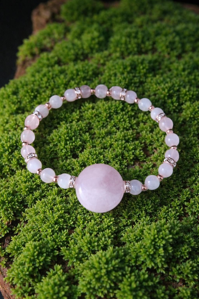 Bracelet Quartz rose Love Stones - Amour inconditionnel 