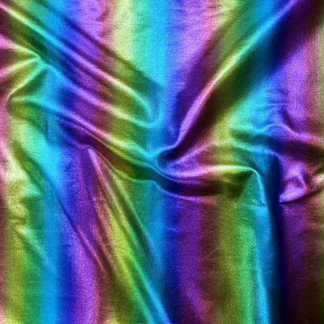 Rainbow Stripe Foil Lycra