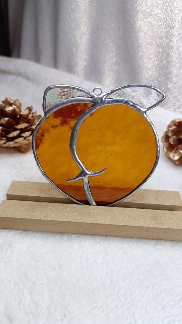 Boule de pêche ambre et irisé 