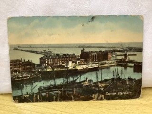 Dover Harbour, Dover, Kent, Posted 1917 The Milton Art Record Woolstone Bros postcard. Our Ref no. R330 £2.25