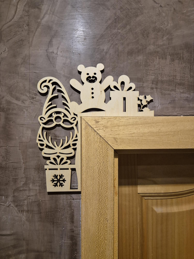 Décoration coin de porte Gnome et Ourson 