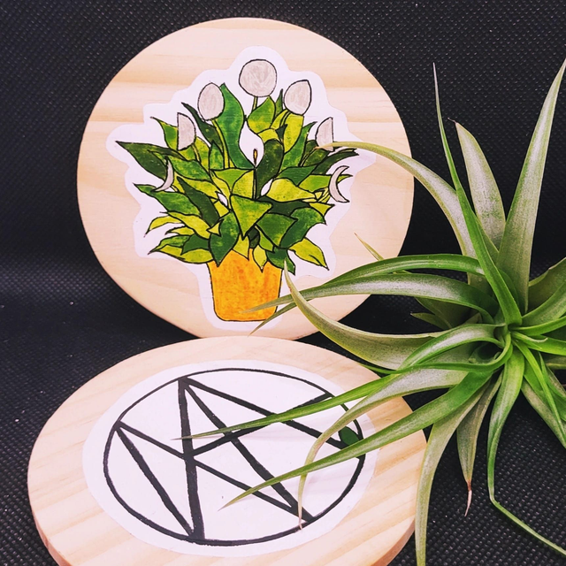 Dessous de verre en bois &quot;Lunarom&quot;