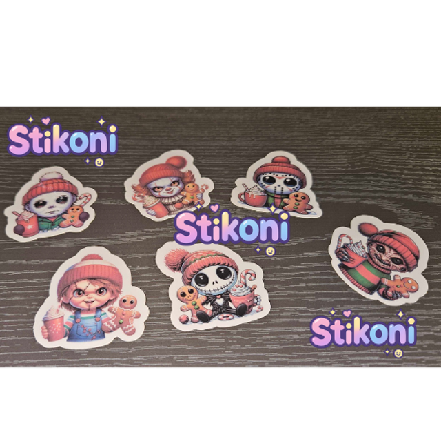 Horror Character stickers - Set of 6