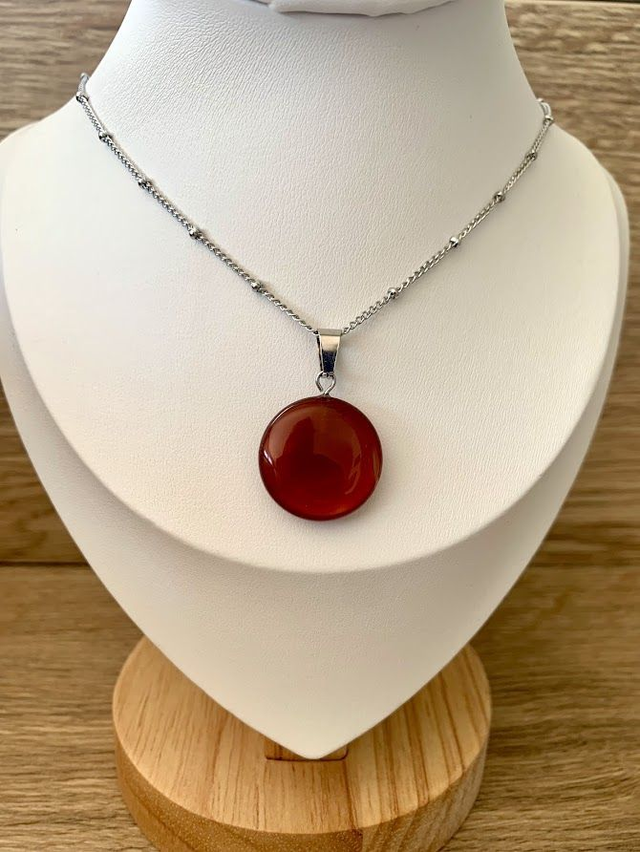 Collier Agate Cornaline 