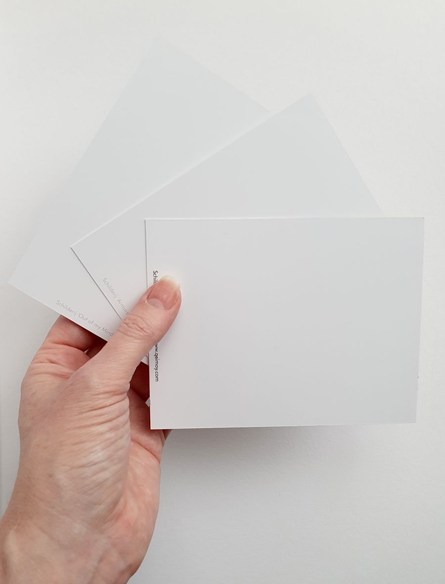 Losse kaart met envelop wit - Rainbow layerings