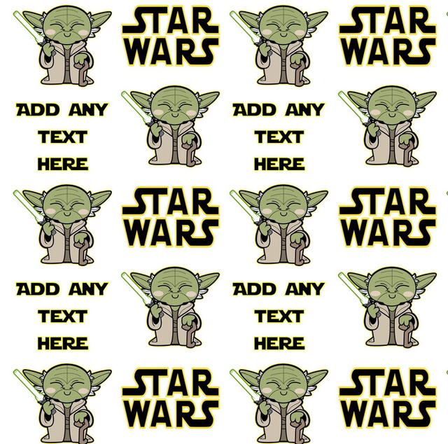 Yoda starwars gift wrap - personalised