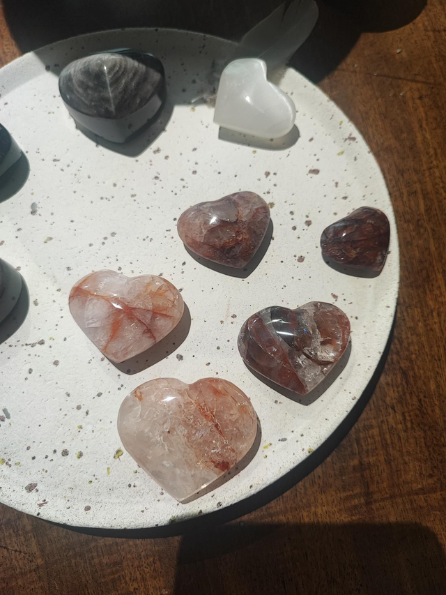 Coeur quartz hématoide 