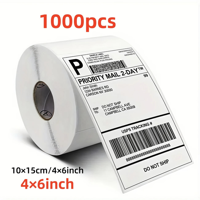  White Thermal Label Paper 1000pcs
