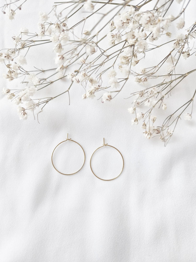 Créoles adulte fine dorée 25mm