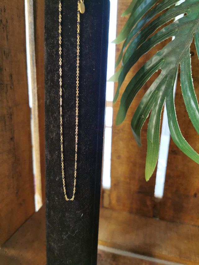 Collier acier et email noir 