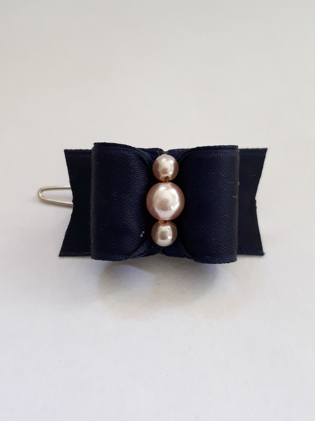 Noeud pour chien classique-satin-perle