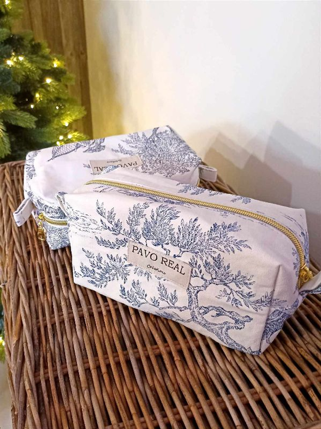 Trousse en toile de Jouy
