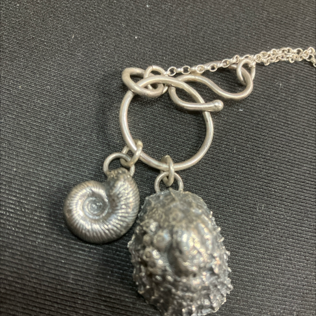 Limpet and ammonite necklace 