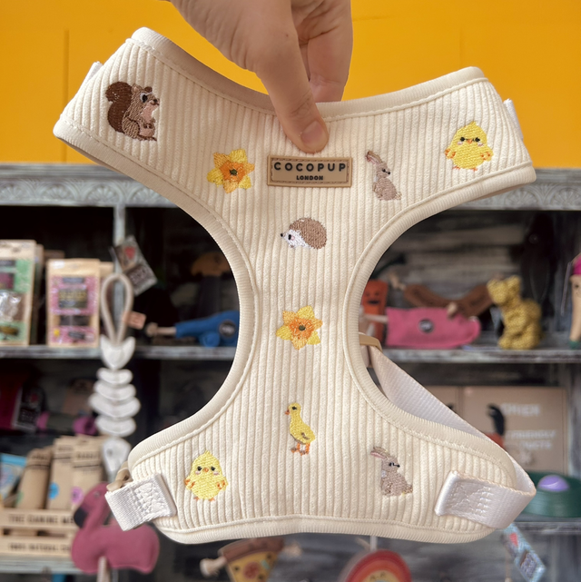 Cocopup London Embroidered Woodland Walkies Adjustable Neck Harness - Medium 