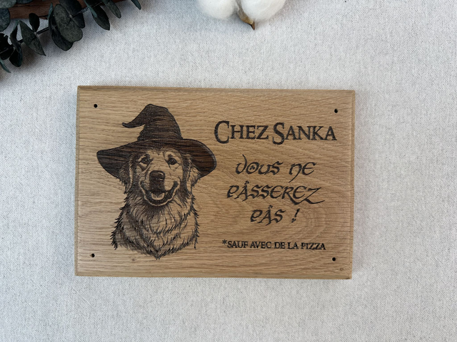 Plaque de bienvenue personnalisée pour chien 🐶