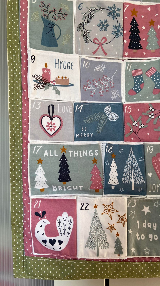 Scandi Hygge Fabric Advent Calendar with free personalised name tag