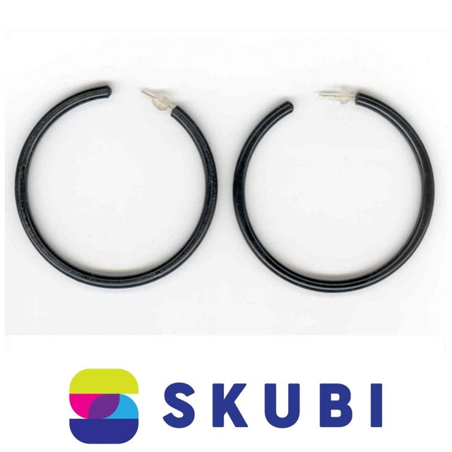 RETRO NÁUŠNICE PLASTOVÉ - KRUHY - 8 CM (č. 68)