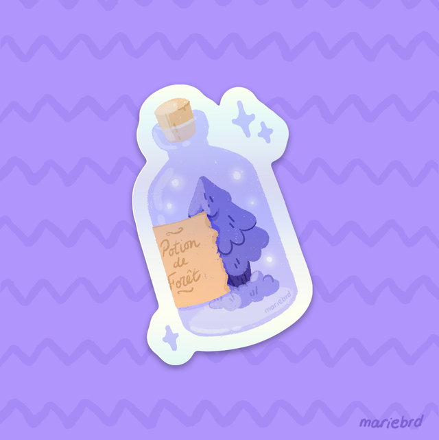 Potion de forêt | Sticker holographique