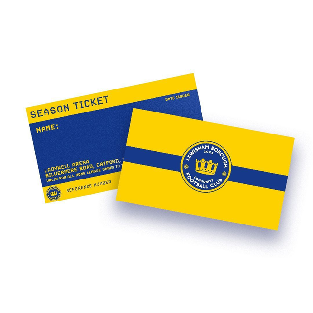 Season Ticket - Blue &amp; Yellow Tier - £25 