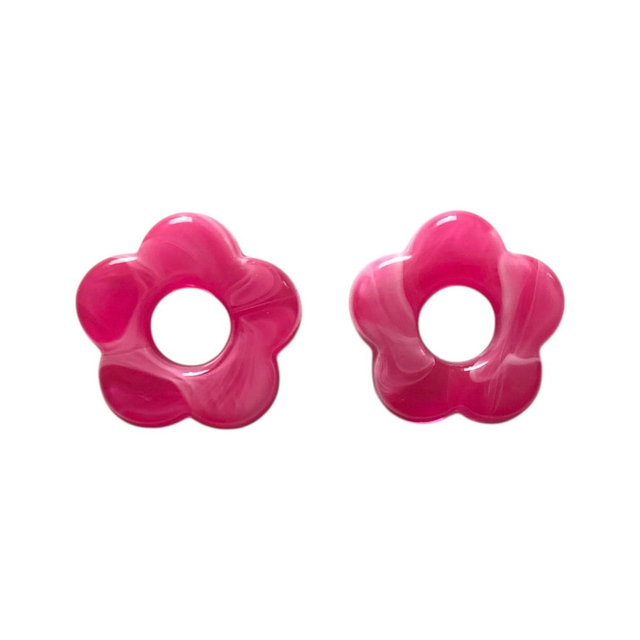 Fleurs en résine acrylique pour boucles d'oreilles fleurs personnalisable