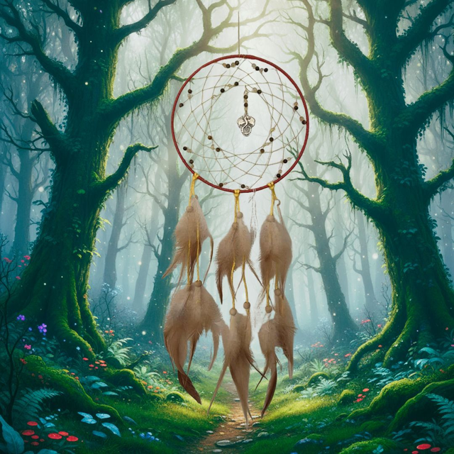 Attrape-Rêve en Citrine et Oeil de Tigre