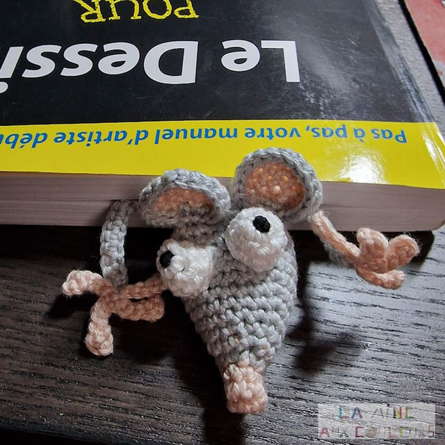 Marque-page au crochet "Rat"