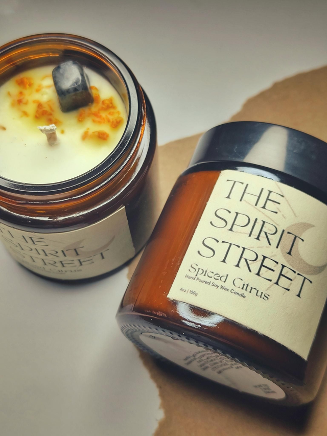 Spiced Citrus Scented Soy Wax Candle