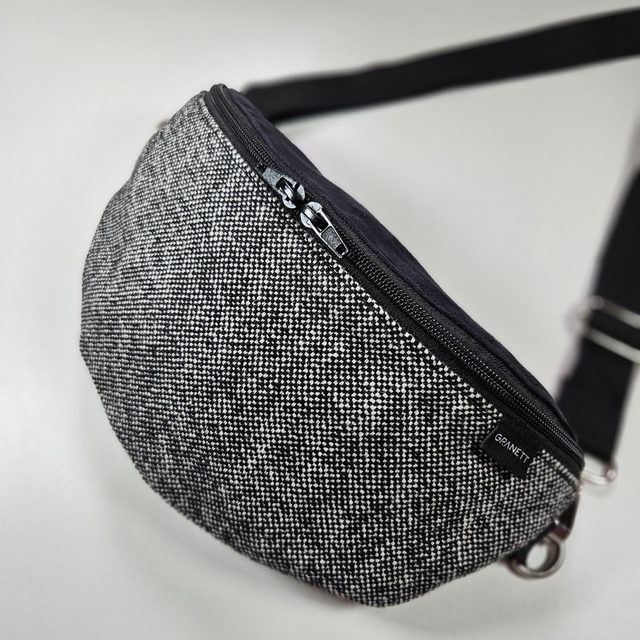 URBAN black and gray övtáska/crossbody