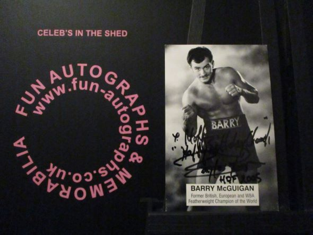 Barry McGuigan Authentic Autographed 5x3 Photograph (Personalised To Moff)