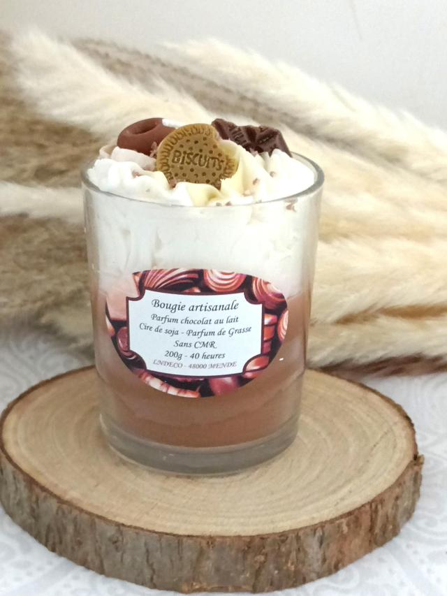 Bougie parfumée chocolat au lait 
