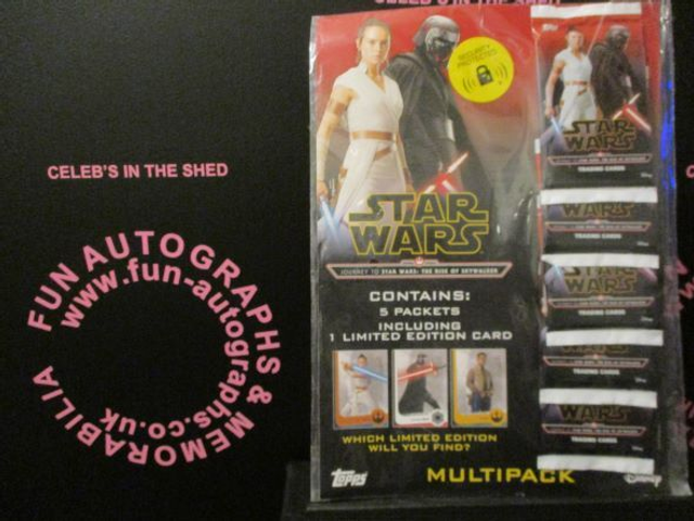 Star Wars: Journey To Star Wars: The Rise Of Skywalker Original Trading Cards On Display Contains 5 Packets Including 1 Limited Edition Card