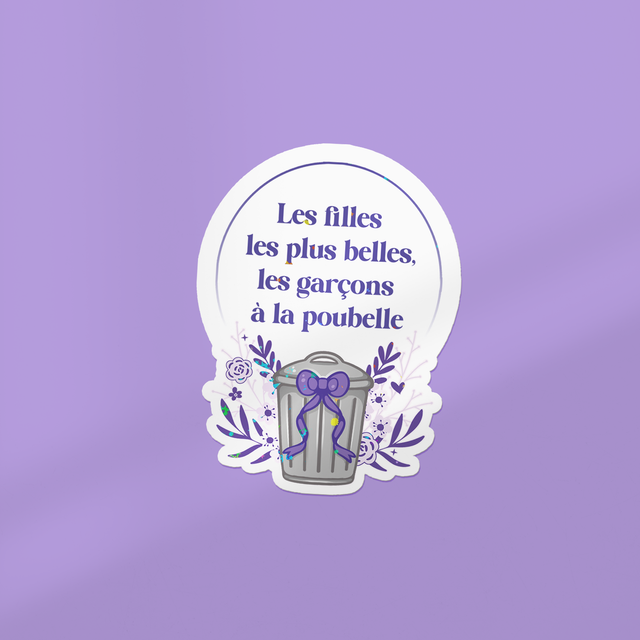 Sticker à lamination holographique LES FILLES LES PLUS BELLES