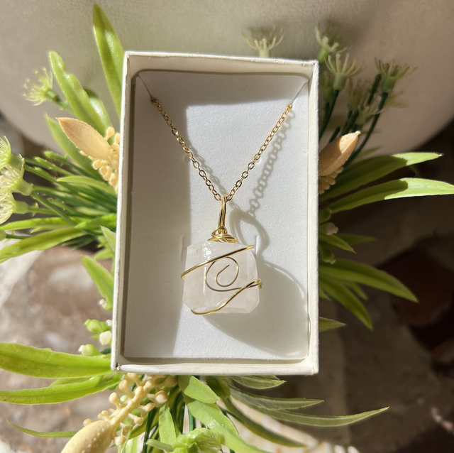 Quarzo ialino grezzo , prov : Brasile 🇧🇷 , acciaio inox 