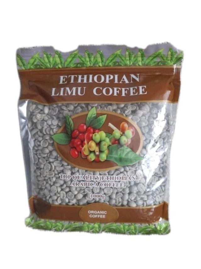 Ethiopian Limu Green Coffee Beans 1kg | 100% Organic Arabica for Home Roasting