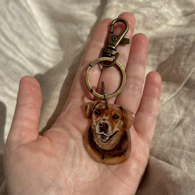 Pet Portrait / Animal Portrait Key Ring
