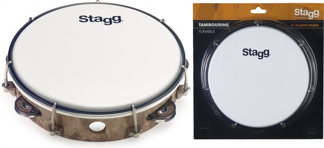 STAGG 8"TAMBOURIN 1RG CYMB/PLST BOIS