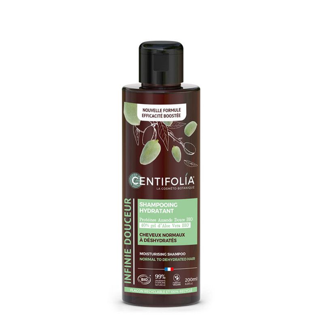 Shampoing Hydratant Cheveux Normaux 200ml | Centifolia - Rebooste les cheveux normaux à déshydratés
