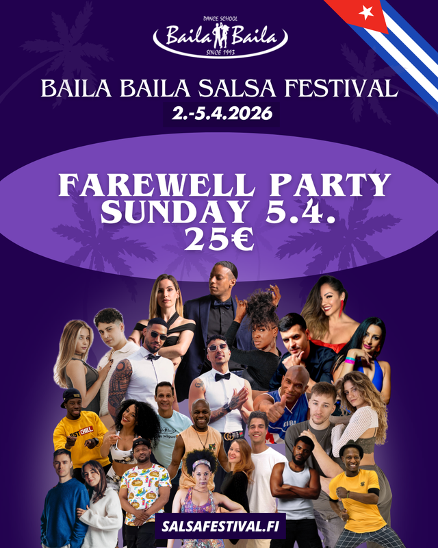 FAREWELL PARTY SUNDAY 5.4.2026 